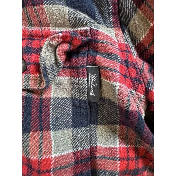 Vintage Tall Pines Button Up Flannel Men M Red Plaid Long Sleeve 100% Cotton - Picture 4 of 10